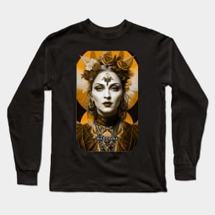 Vintage Portrait Art of Madonna Long Sleeve T-Shirt